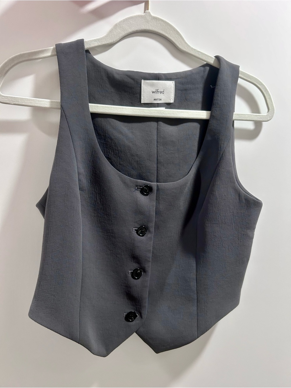 Aritzia Wilfred Rocco Vest | Coal Grey